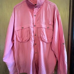 Sportif Casual Pink Button-Down Shirt for Men